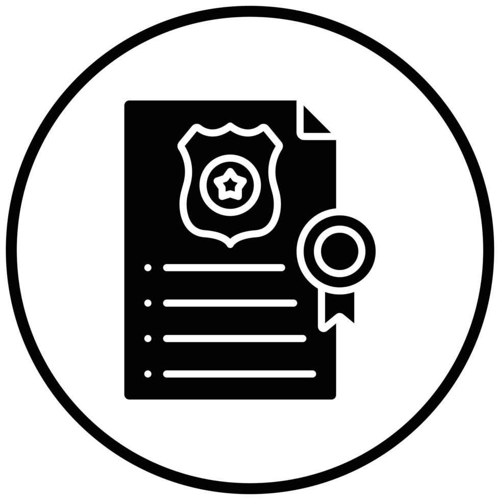 police certificate icon style free vector